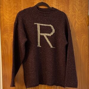 Harry Potter Universal Men's Ron Weasley Burgundy Colored Sweater